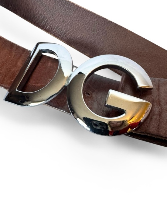 Dolce & Gabbana Other - Dolce & Gabbana DG Logo Brown Leather Belt Size 95 (38)